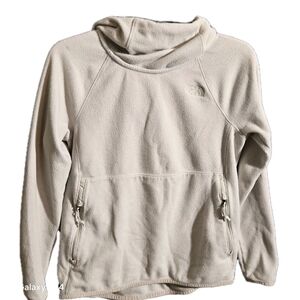 The North Face Beige Fleece Jacket Hoodie
